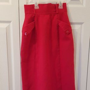 Vintage red pencil skirt